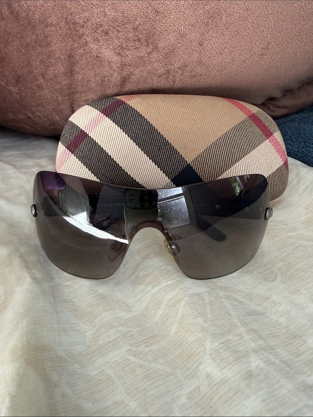 Burberry Women’s Shield Sunglasses in Smoke Gradient - Picture 7 of 7
